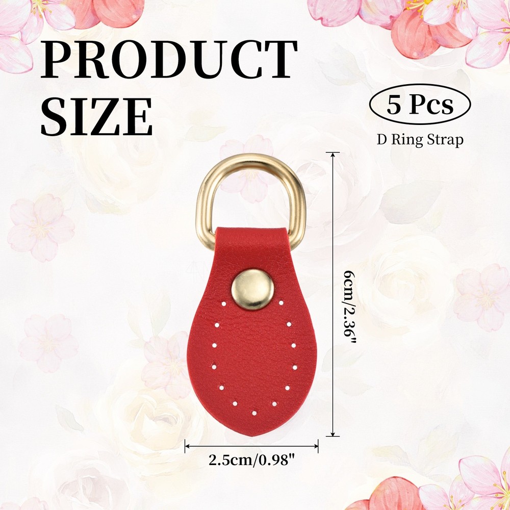 5 Belt Hooks Belt Mount Bag, Red