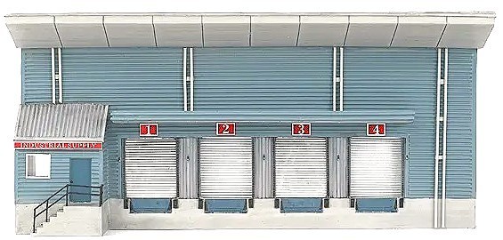 HO Scale Building Background FLAT / Scenery "Modern Warehouse" HO Backdrop!