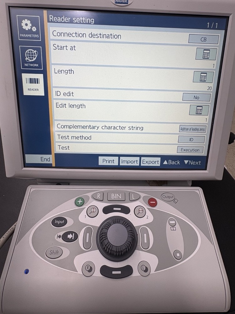 Nidek RT-6100 Refractor System Auto Phoropter, Memory Box, Control Console, SSC