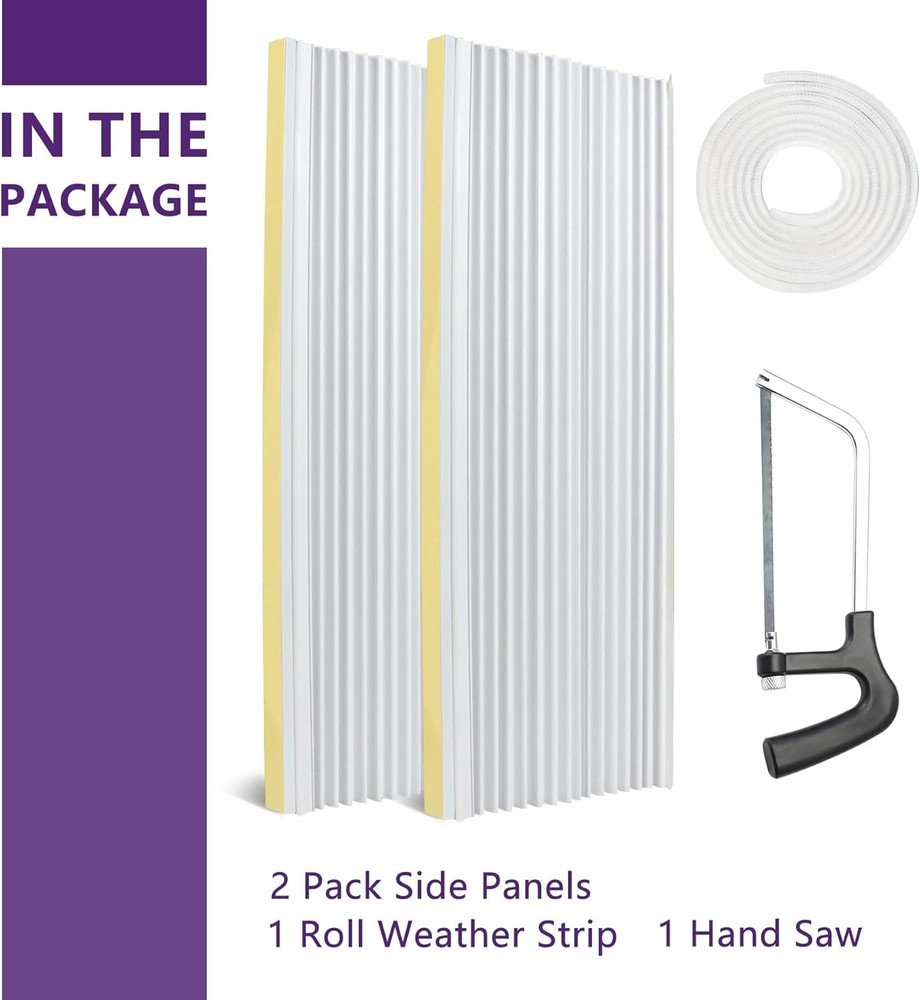Window AC Side Panels, Double Layers Air Conditioner Insulation Panels Kit, A...