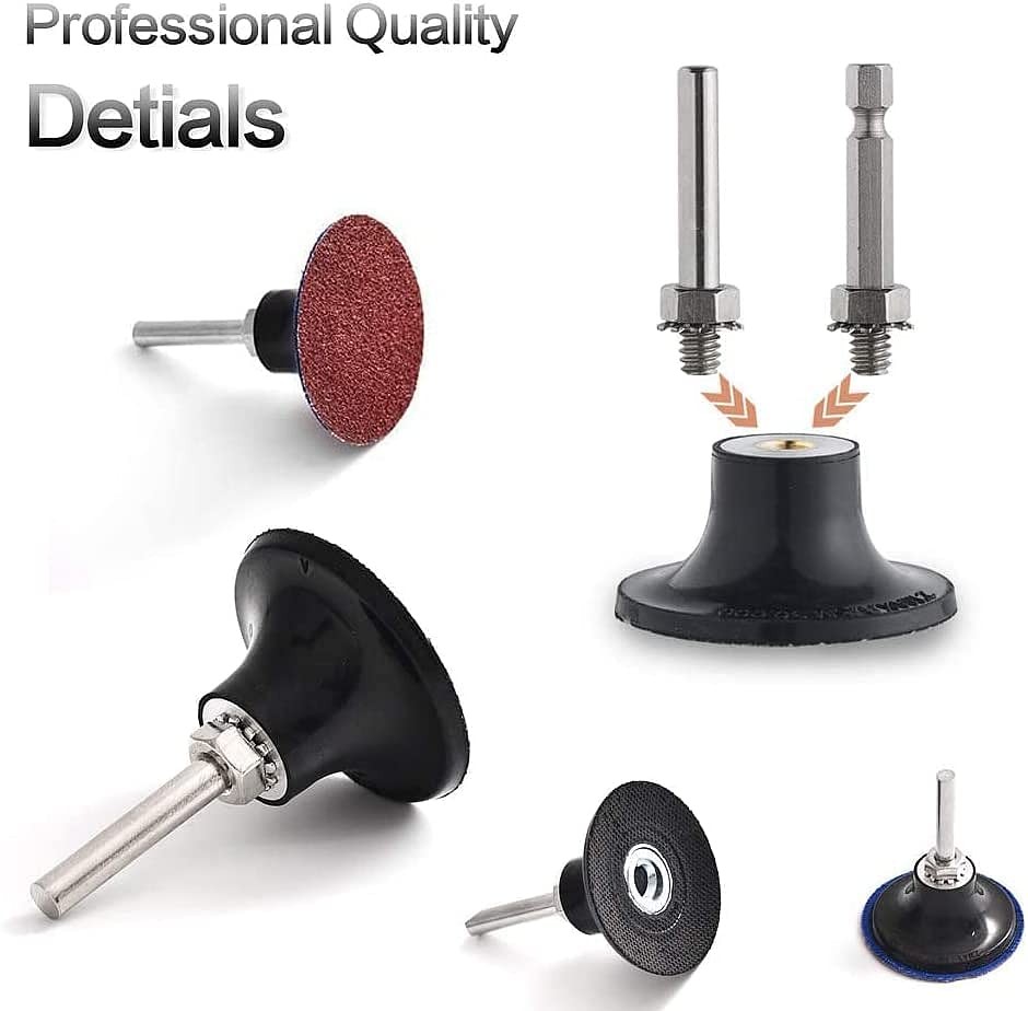 9 Pack 2 Inch Versatile Die Grinder Attachment Kit Roll Lock Pad Holders,...