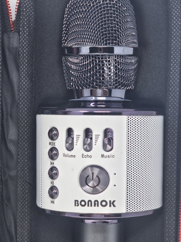Bonaok Wireless Bluetooth Karaoke Microphone Portable Speaker USB