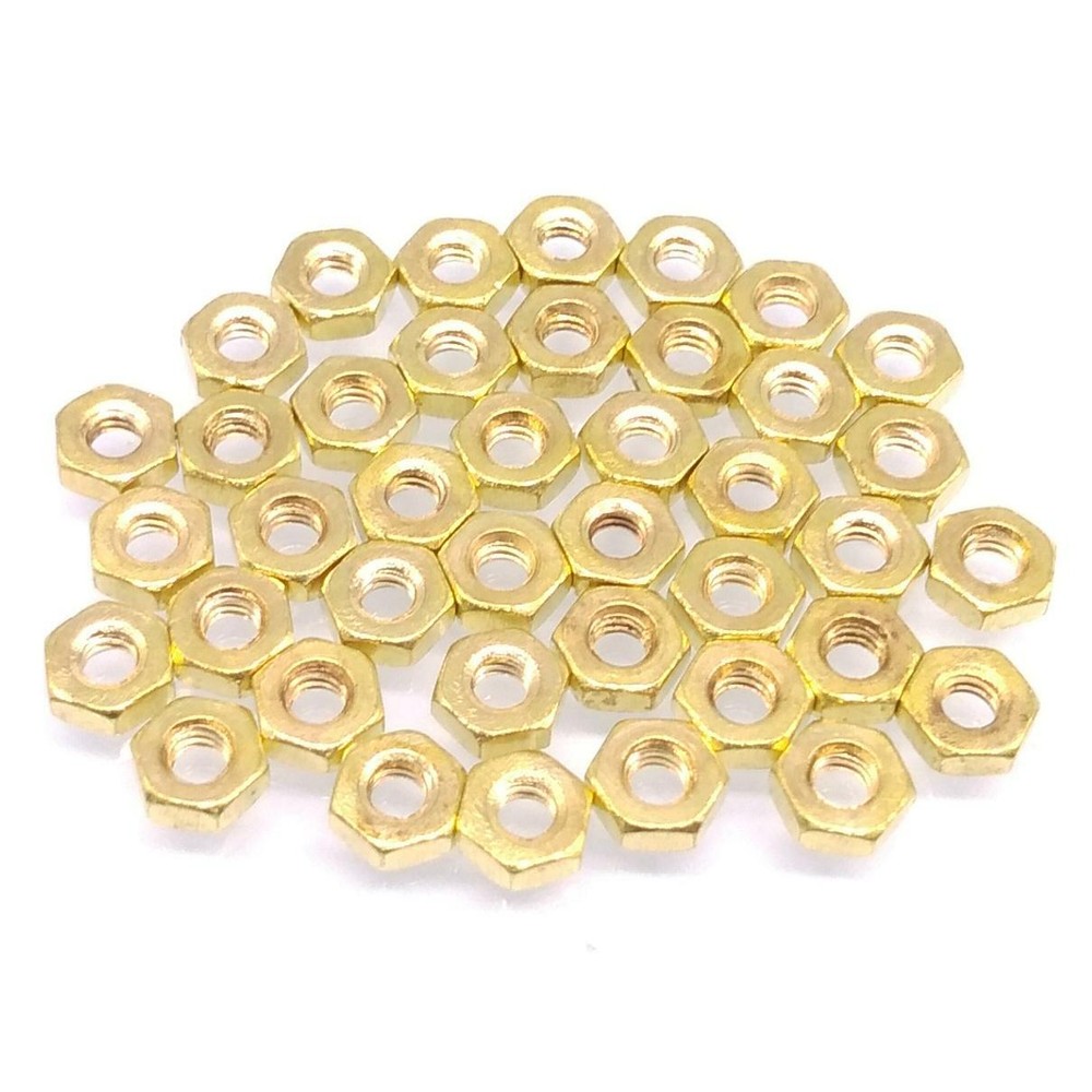 500pcs M2 Metric Thread Insert Screw Fastener Brass Hex Nut