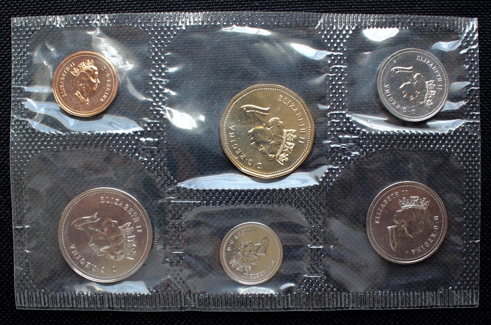 1990 CANADA PROOFLIKE 6-COIN SET - UNCIRCULATED w/COA & Envelope