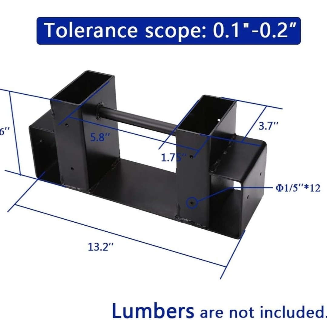 Outdoor Firewood Log Storage Rack Bracket Kit,Fireplace Wood Storage Holder-A...