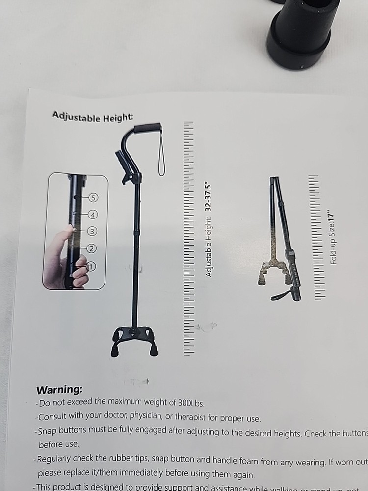 Kingpavonini Adjustable Foldable Walking Cane