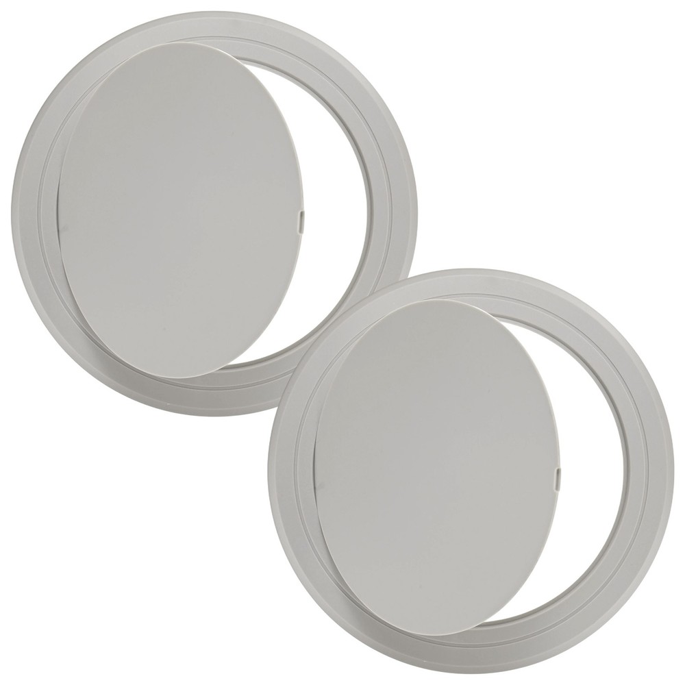 2-Pack Access Panel for Drywall, 6x6 Inch Round Plastic Removable [Gray]
