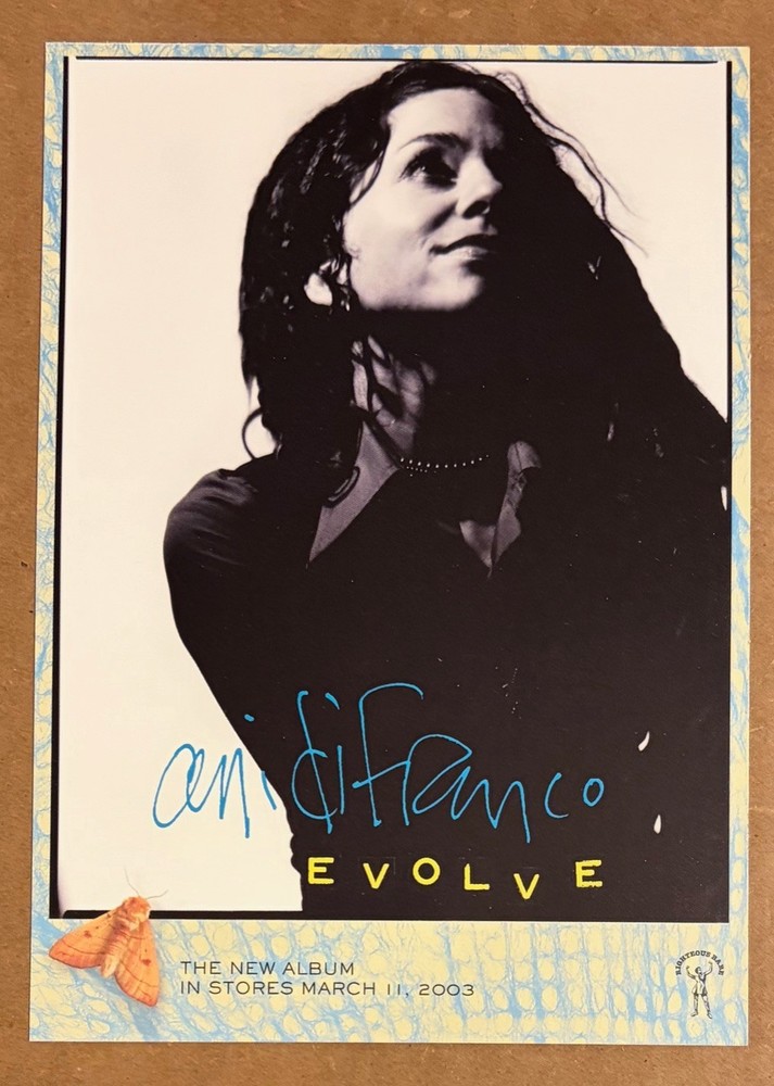 Ani DiFranco - Evolve RARE promo postcard '03