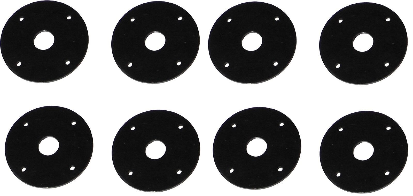 Black Scuff Plates Aluminum Hood Pin Plates 8 Pack