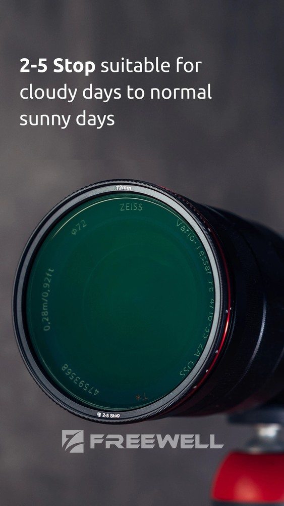 82mm Threaded Hard Stop Variable ND Filter Standard Day 2 to 5 Stop Camera Filte