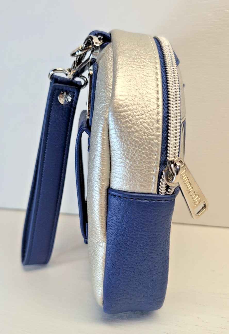 7" LOUNGEFLY DISNEY STAR WARS R2-D2 DROID MINI BELT BAG & WRISTLET - IMPERFECT