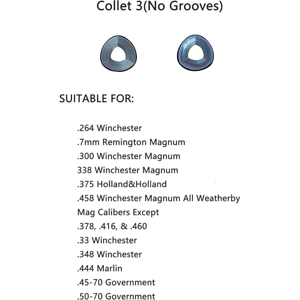 Aluminum Different Expandable Bullet Puller Collets (Pack of 1 Set) .