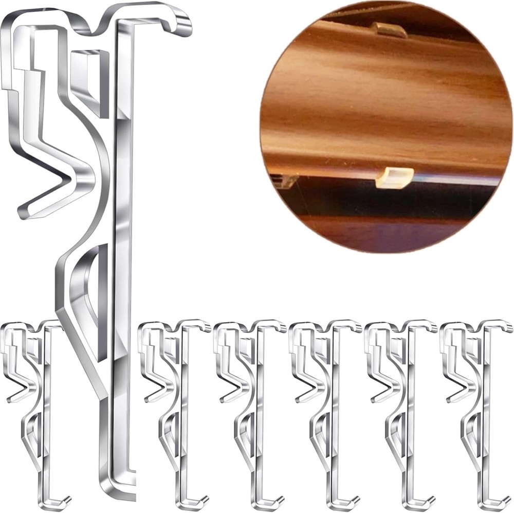 2.5 Inch Valance Clips, Clear Plastic Clips for One Size, Transparent