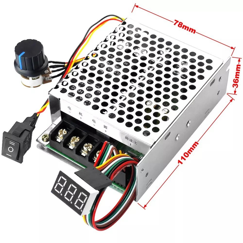 DC Motor Speed Controller 60A with Adjustable Speed and Direction Control