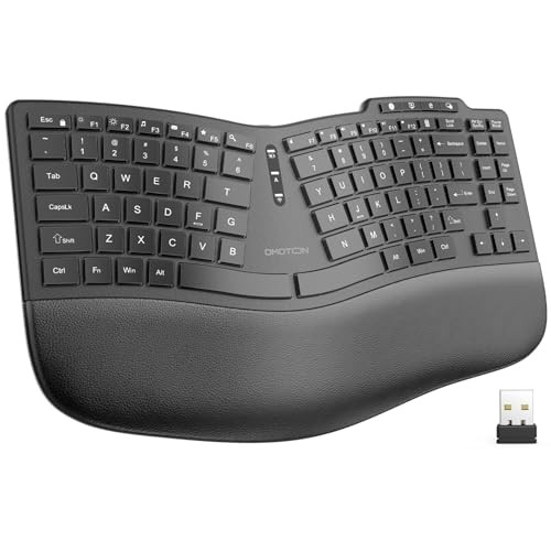 Ergonomic Wireless Split Keyboard Compatible with Windows only, Cushioned