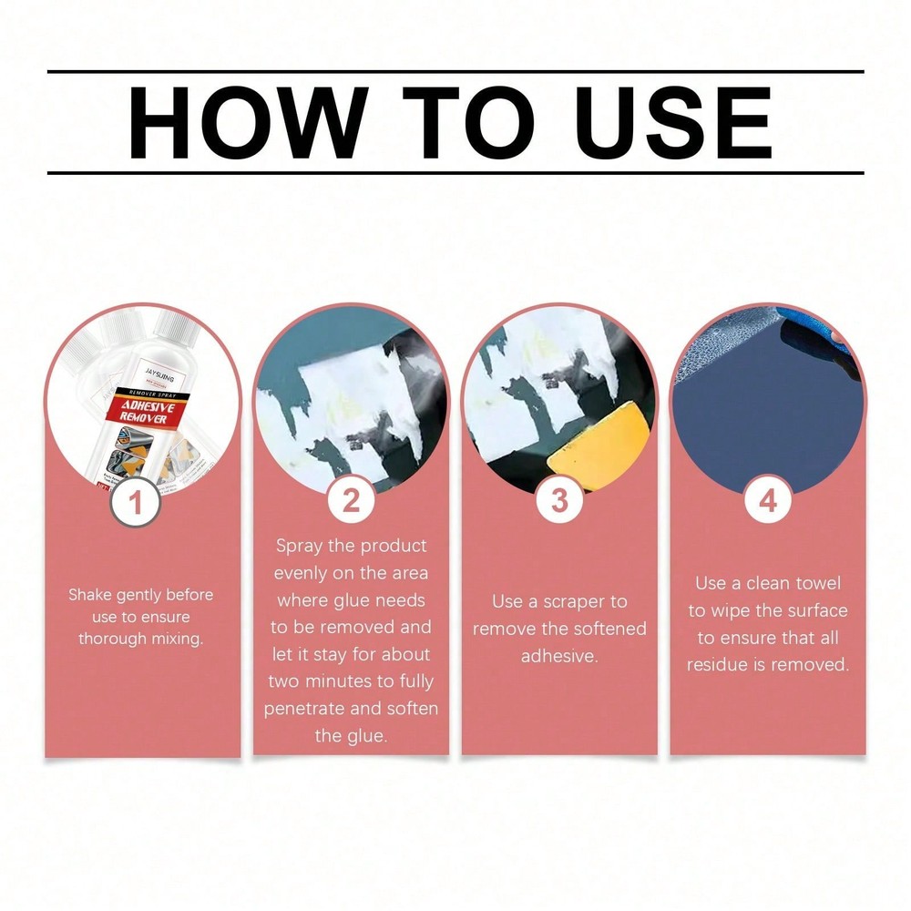 Adhesive Remover Surface-Safe Glue Remover with Plastic Scraper for Easy Removal
