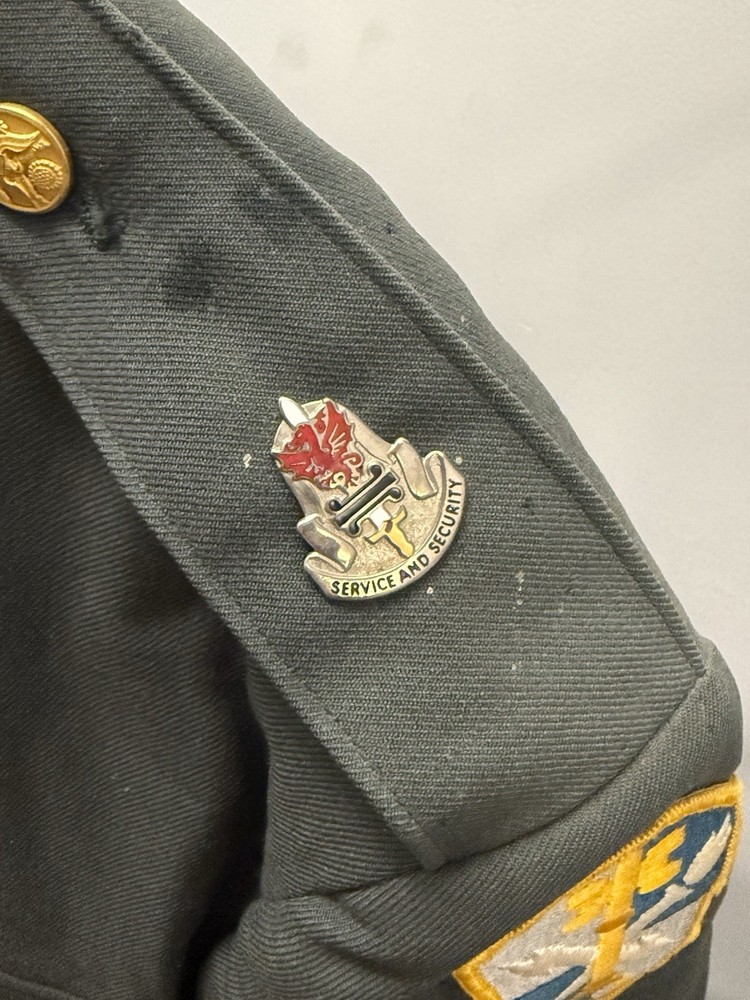 Vintage US Army Uniform Set Staff Sergeant E-6 Class A Jacket & Pants 1980s