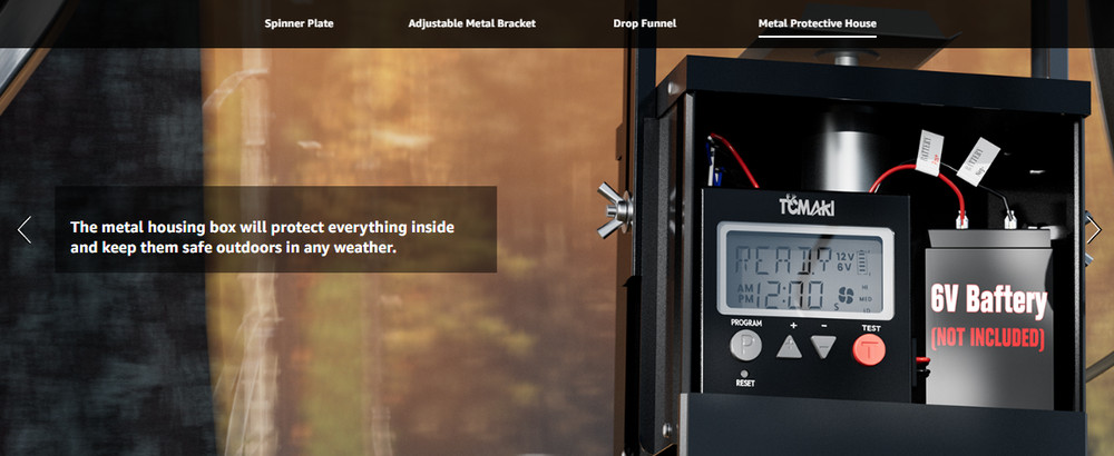 6V Deer Feeder Kit with Digital Timer, Motor, Bracket, Weatherproof