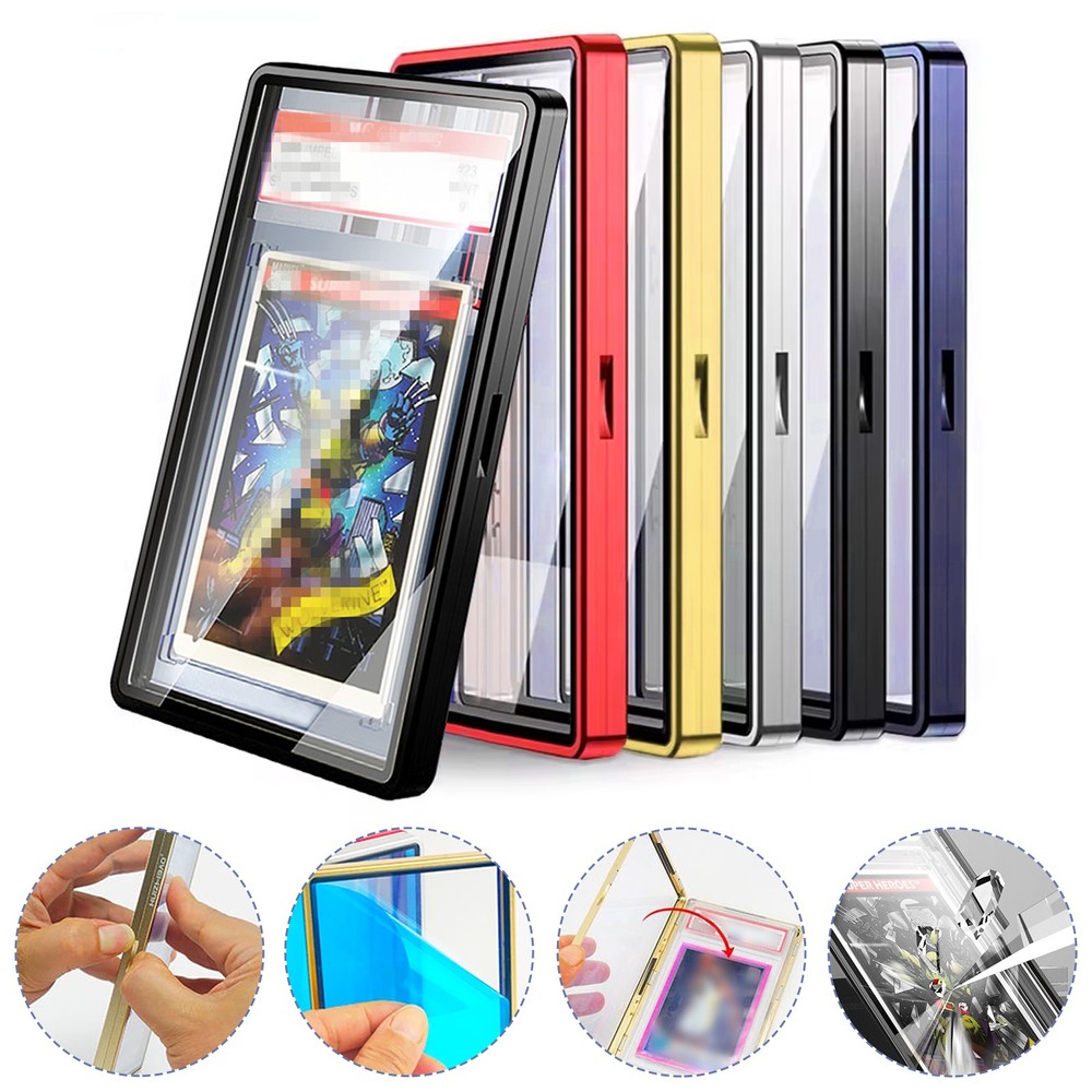 1-5X For PSA Magnetic Slab Case Protector Graded Cards | Stackable Metal Bumper