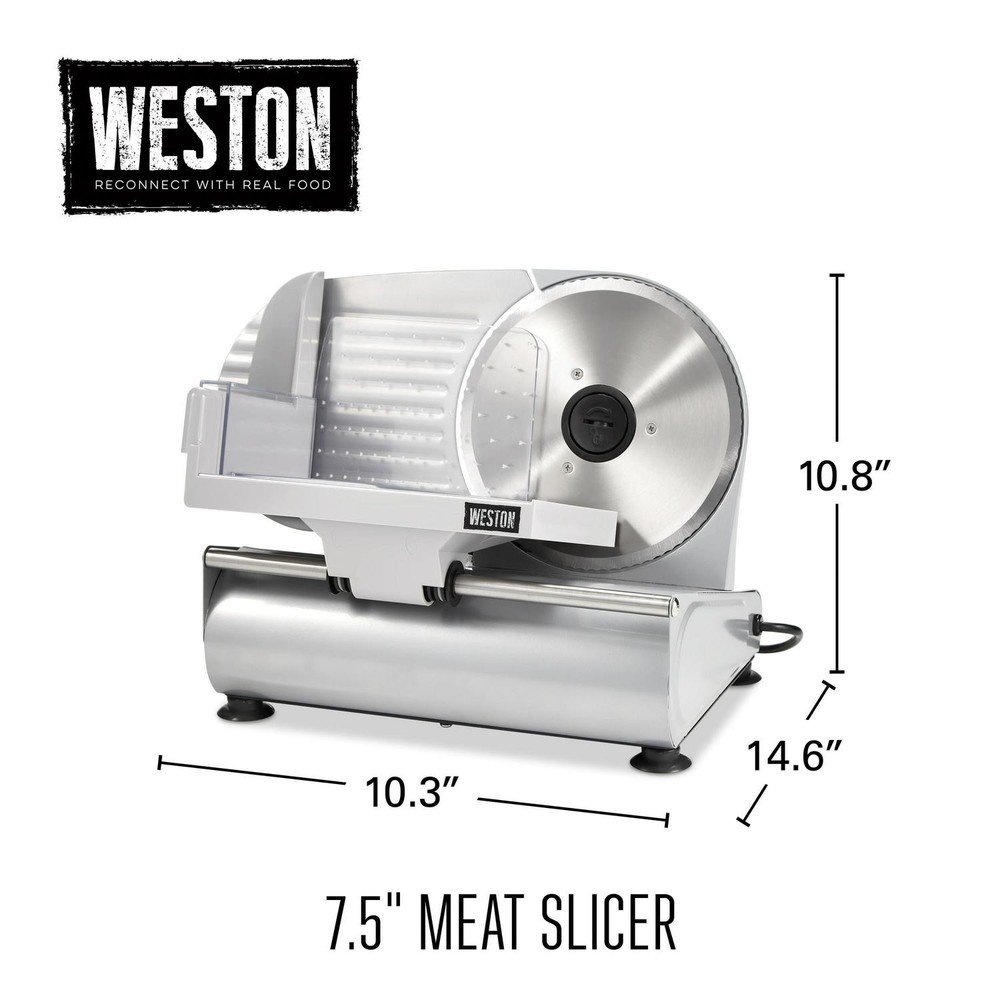 Weston 7.5 Meat Slicer With Serrated Blade