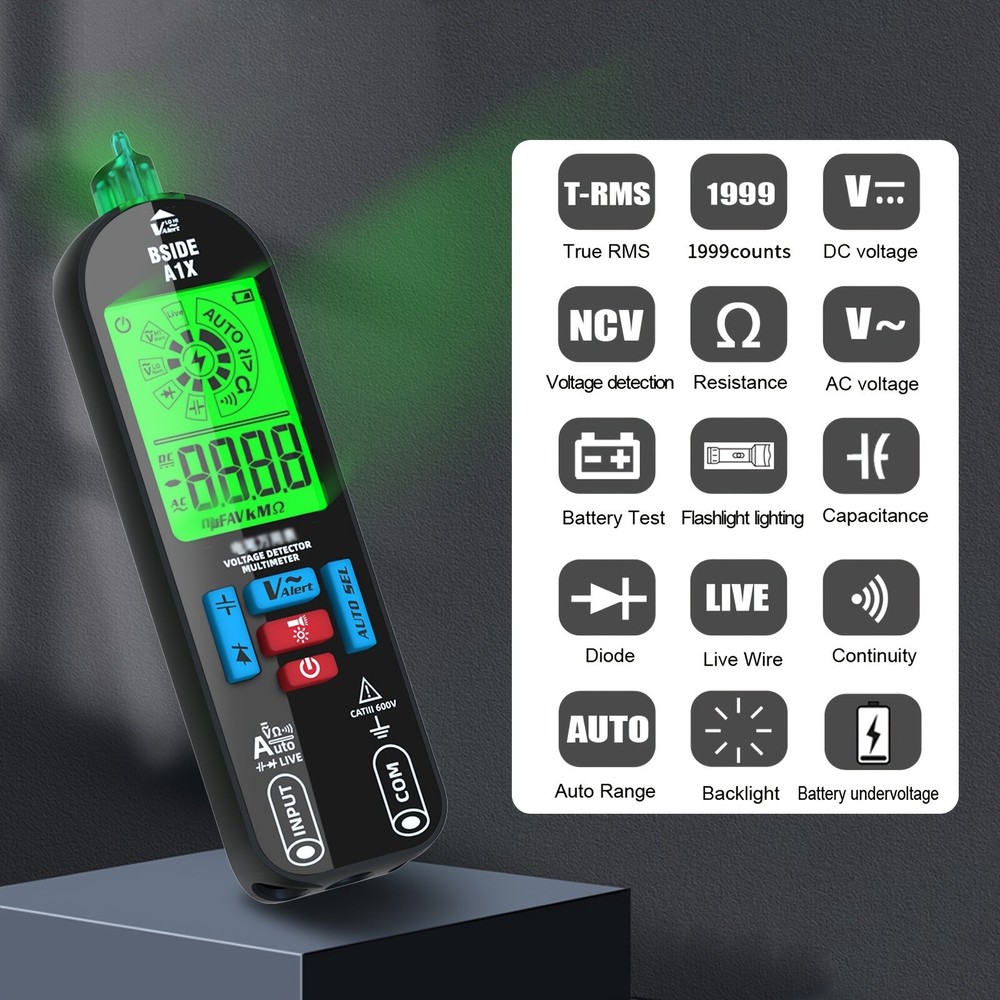 Portable Multimeter LCD Digital Tester Voltage Detector DC/AC Voltage Resistance