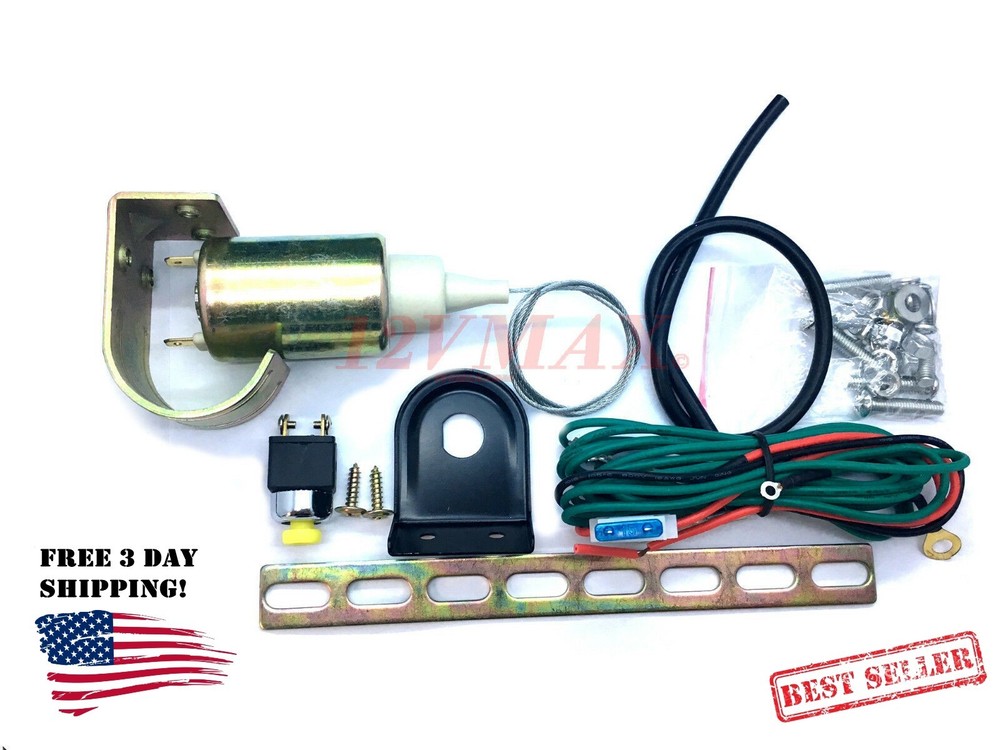 Power Universal Solenoid Kit Wire Puller Rod Motor Power Trunk Pop Release