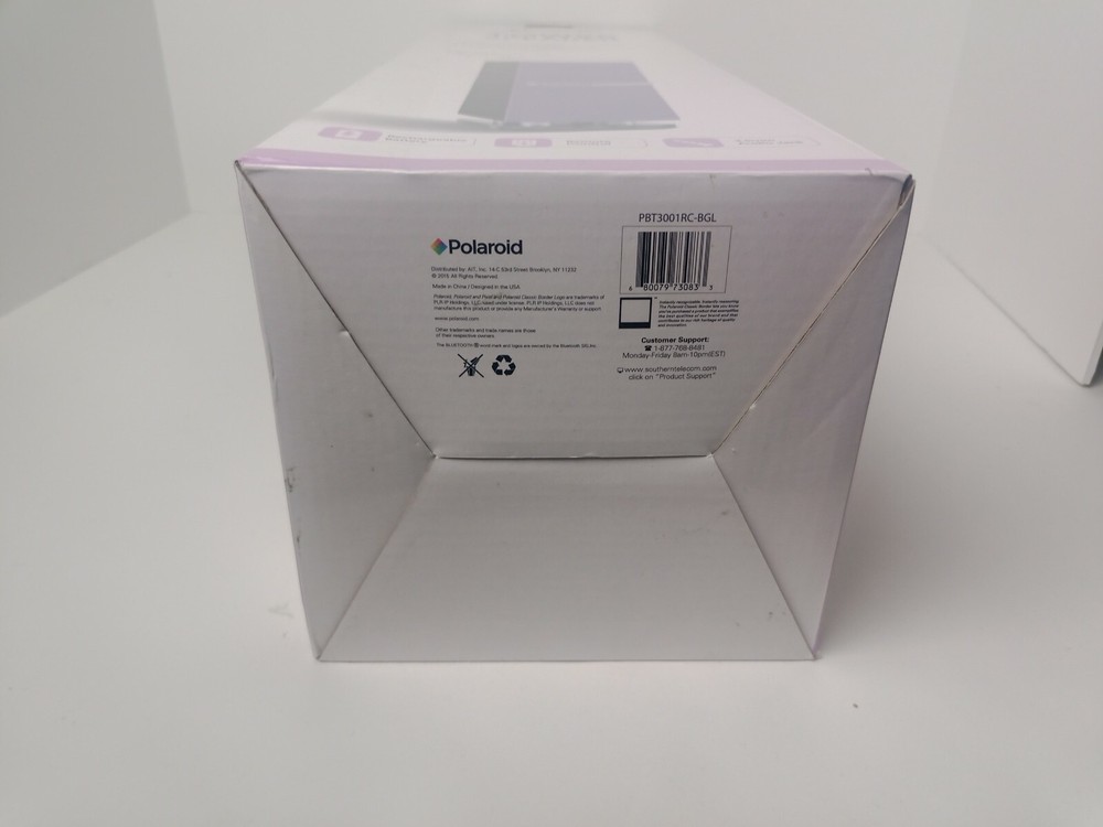 Polaroid Mini Bluetooth Tower Speaker Remote Rechargeable PURPLE Rare NEW