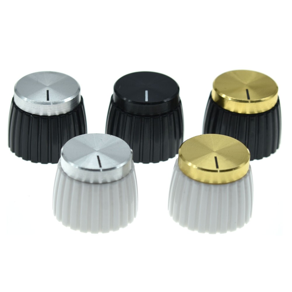 10pcs Guitar Amplifier Knobs White w/ Gold Cap Push-on fits Marshall Amplifier