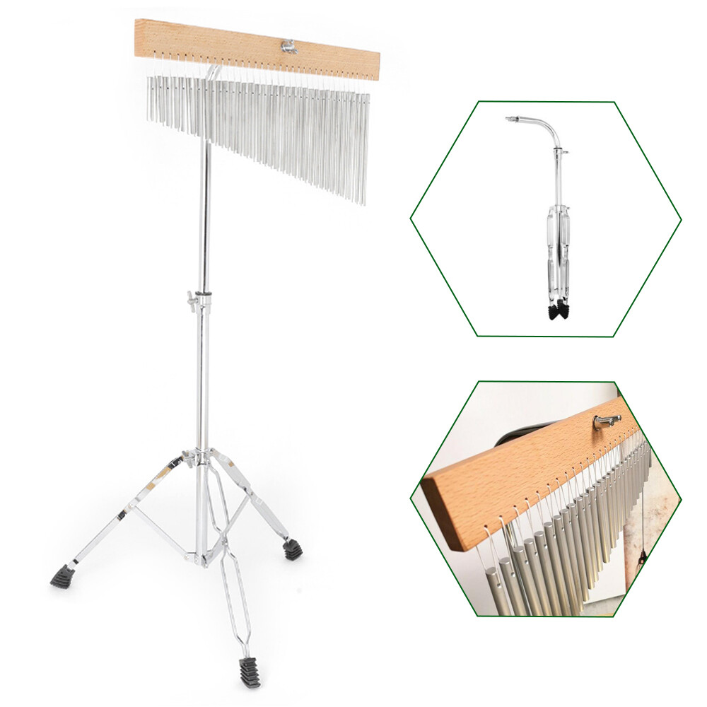 Bar Chimes Musical Instrument 36-Tone Wind Chimes Percussion w/Tripod Stand