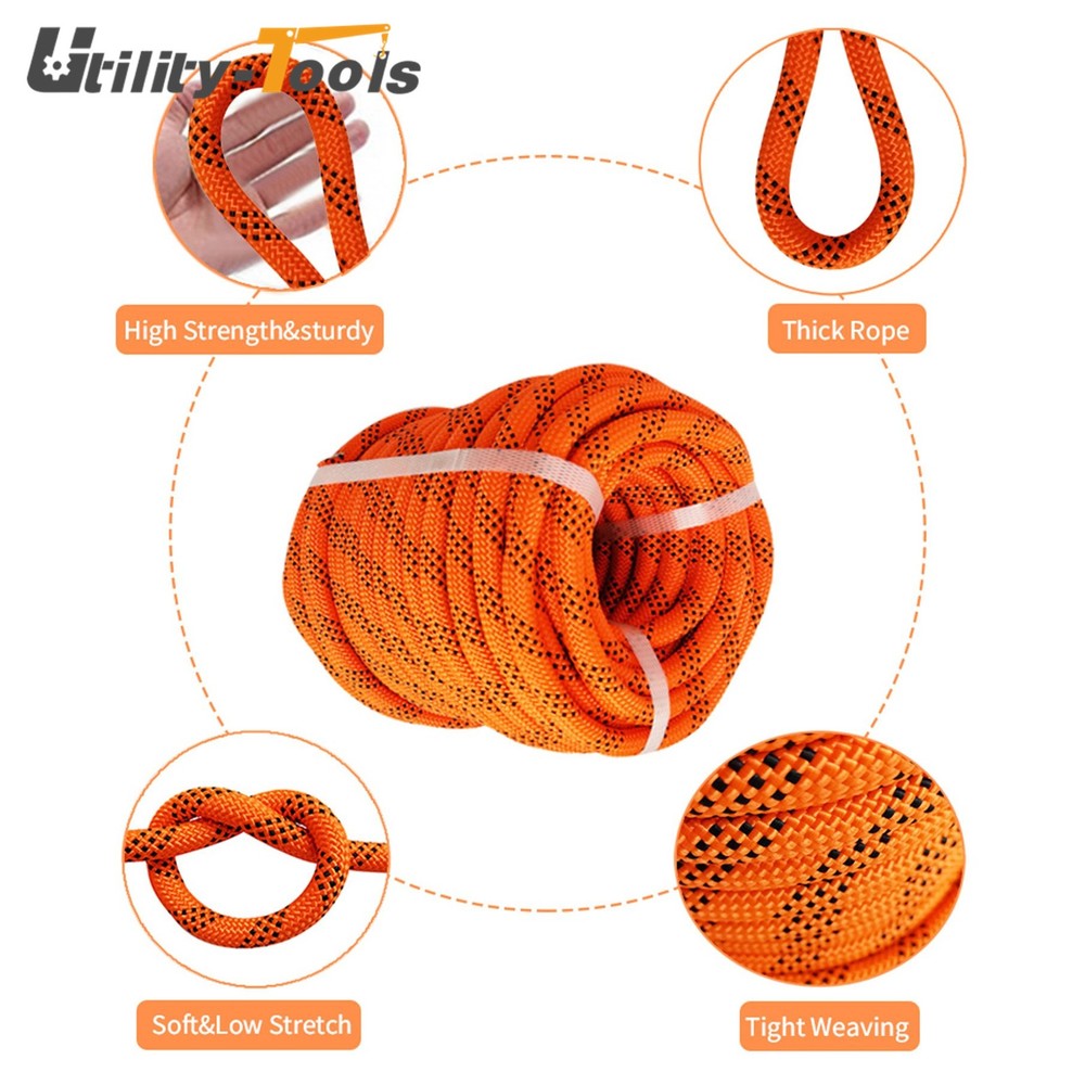 1/2 inch ×100 FT Double Braid Polyester Arborist Rigging Rope High Strength Rope