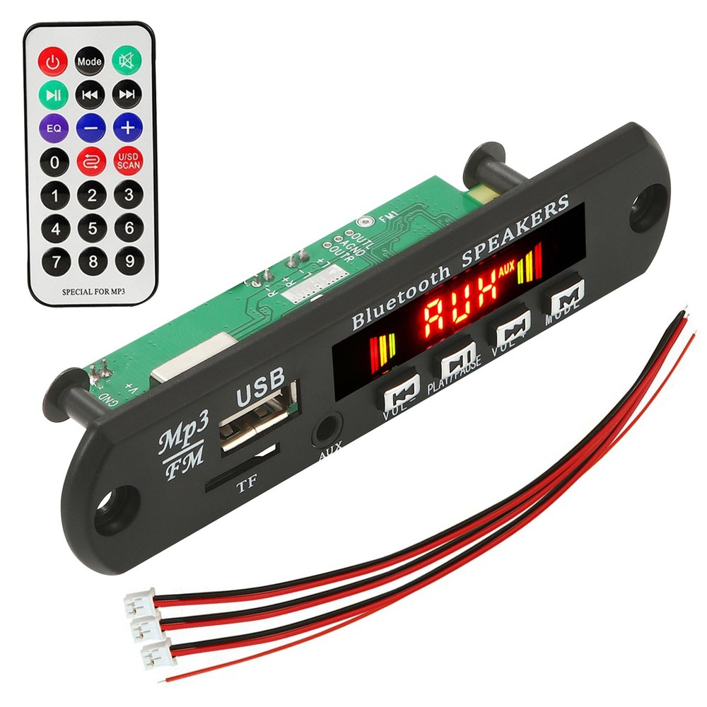 2*25W MP3 Decoder Board Bluetooth-5.0 For Car FM Support TF/USB Recording Mode