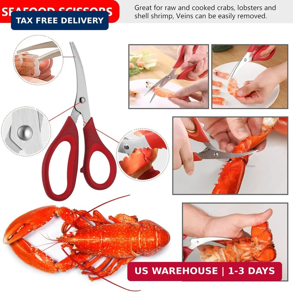 Seafood Tools Set includes 4 Crab Crackers 4 Seafood Fork 4 Lobster Crackers 4 S