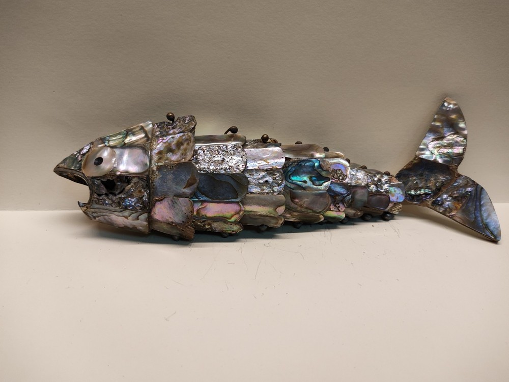 Vintage Abalone Fish Bottle Opener Articulated