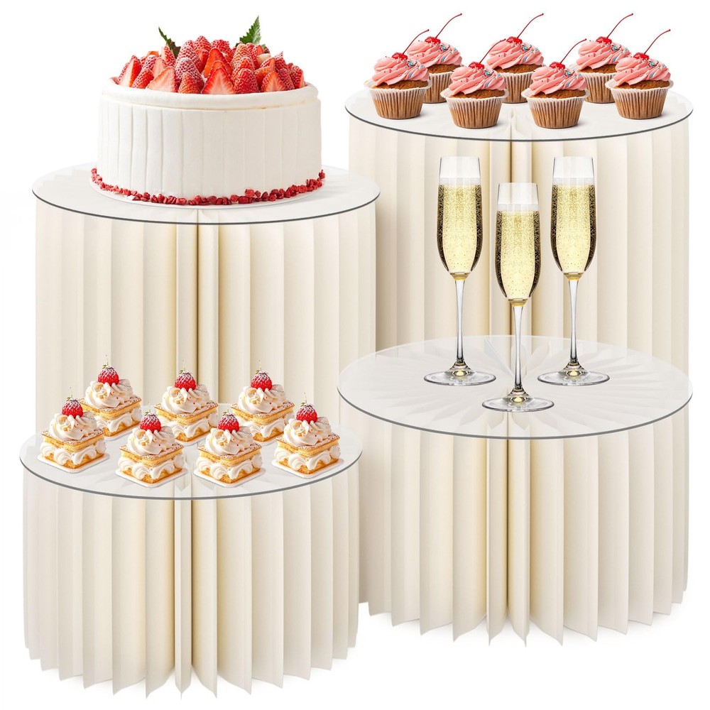 Buffet Risers, 4 Pack Dessert Table Display Set with 7.9"+15.8" Height, Food ...