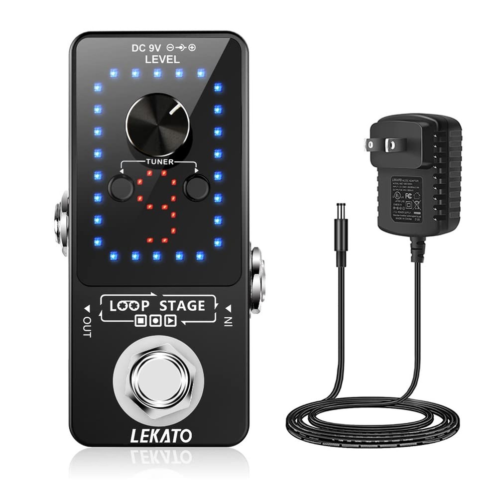 LEKATO Guitar Looper Pedal Effect Pedal with Tuner Function Looper Pedal Loop...