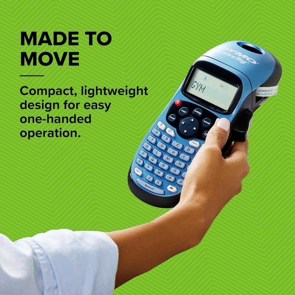 DYMO Portable Printer Handheld Label Maker Black Silver Letratag 100H+ New