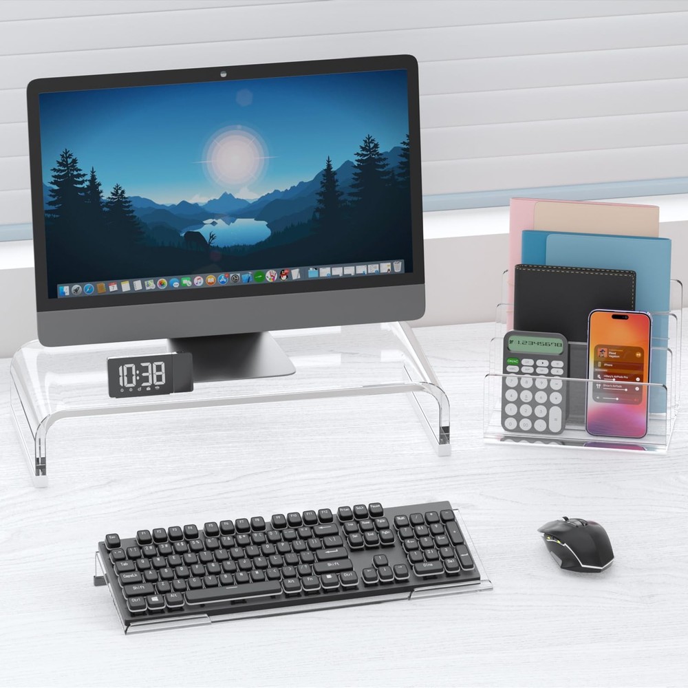 Richboom Computer Keyboard Stand Tilt PC Keyboard Stand Riser for Easy Ergono...