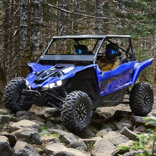 Dark Tinted Front Half Windshield for Yamaha YXZ1000R, Lightly Durable Poly