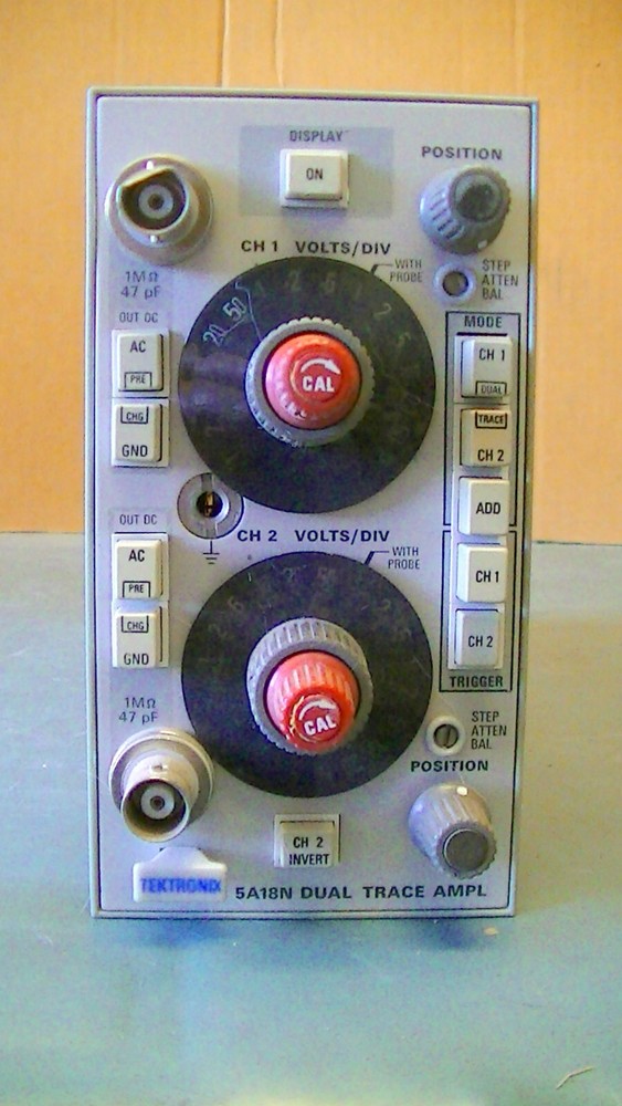 TEKTRONIX 5A18N DUEL TRACE AMPL PLUG-IN MODULE