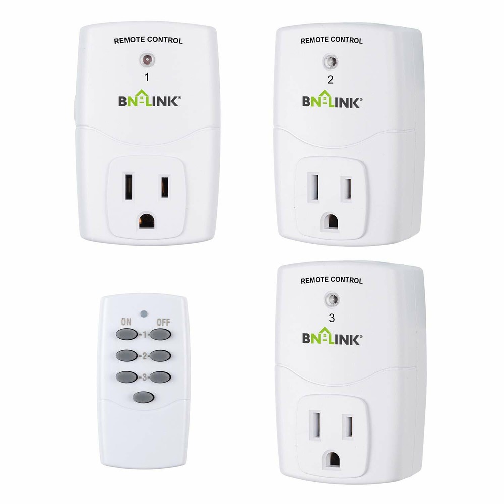 BN-LINK Mini Wireless Remote Control Outlet Switch Power Plug