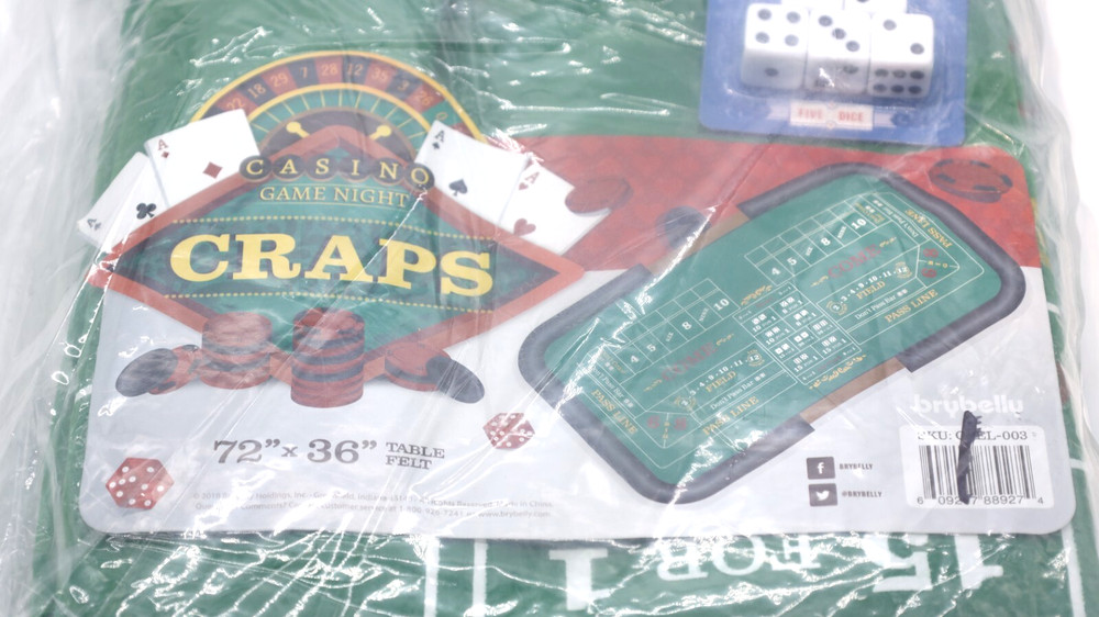 Casino Game Night Craps Table Felt