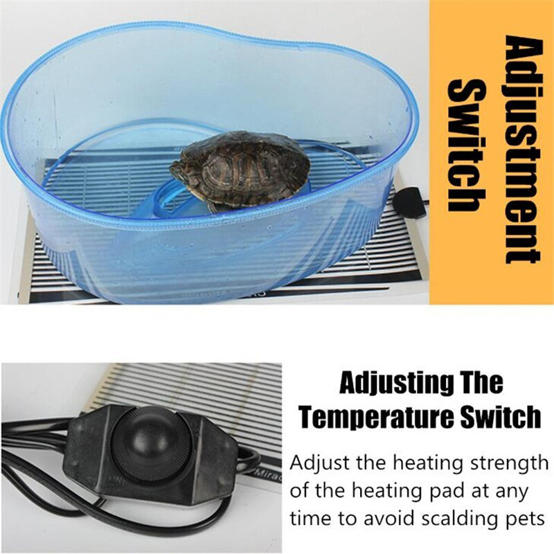 Pet Reptile Heater Under Tank Heating Pad Aquarium Warming Heat Lizard Mat 110V