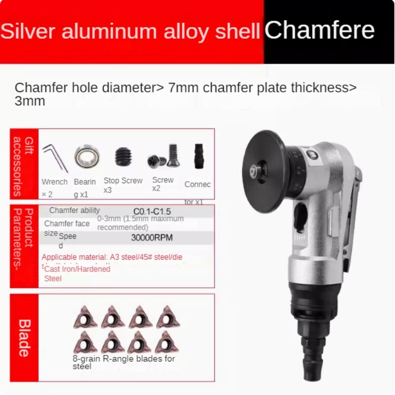 Mini Pneumatic Chamfering Machine 45 Degree Arc Hand-Held Beveling Trimming