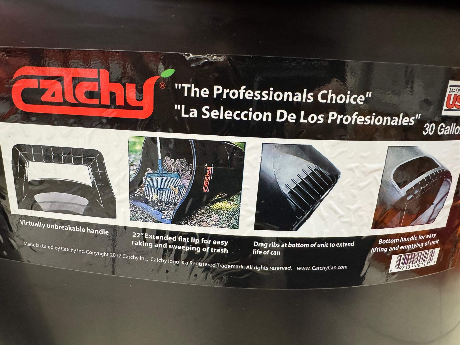 CC3011 – Catchy 30 Gallon Trash Can (28" High x 22" Wide)