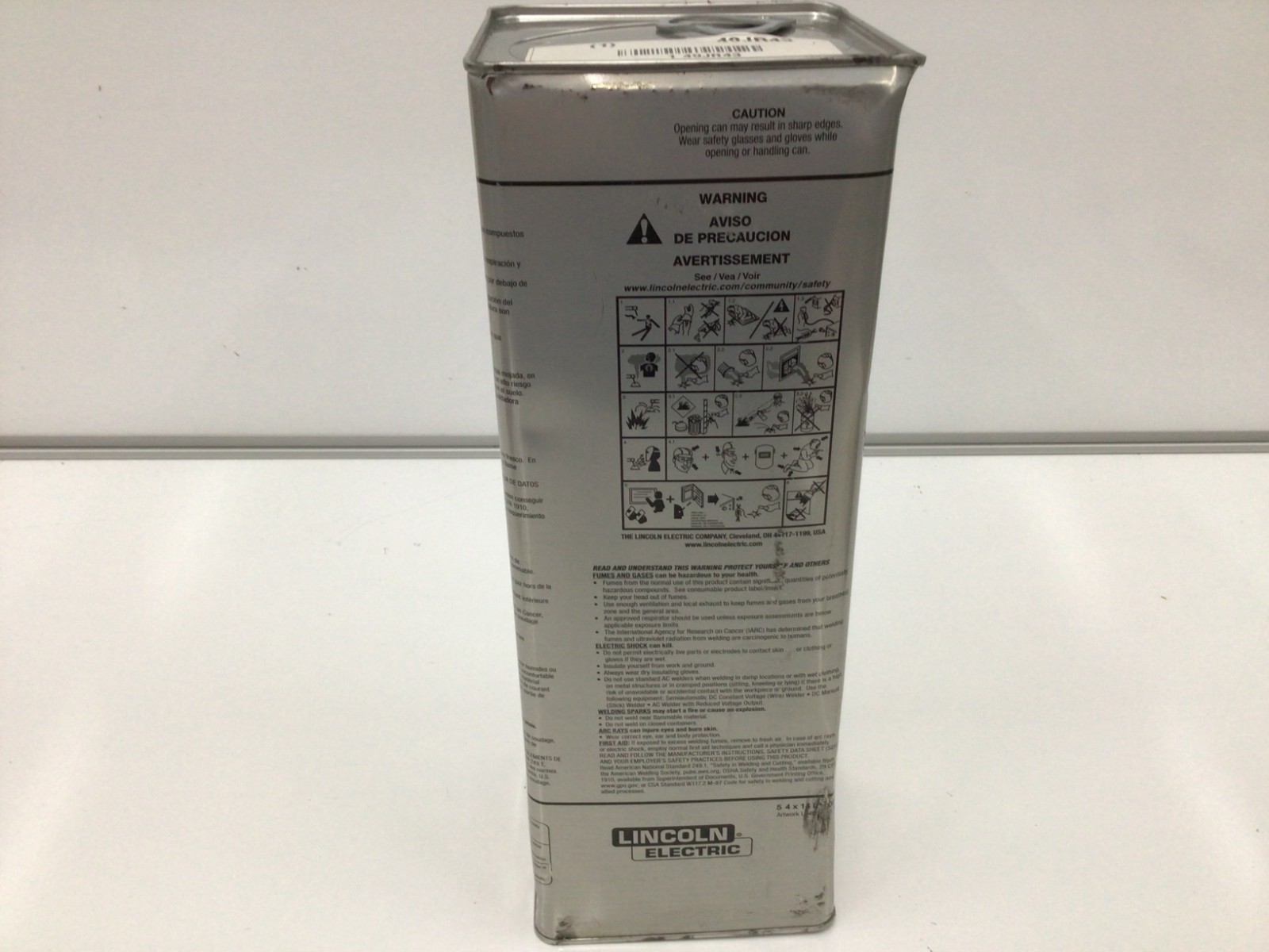 LINCOLN ELECTRIC ED010203 Stick Electrode,E6010,1/8",14 L,50 lb 49JR43