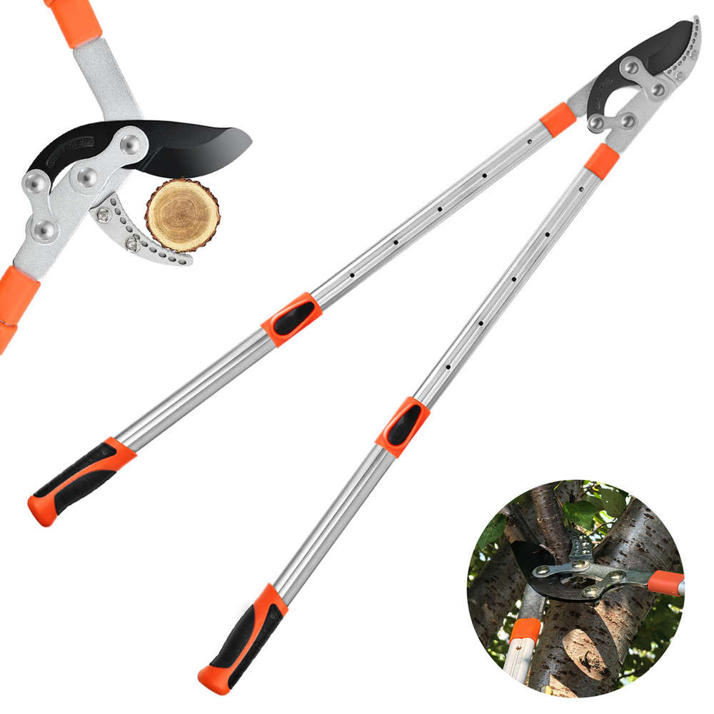 41" Extendable Anvil Lopper Tree Trimmer w/ Compound Action Chop Thicker Branch