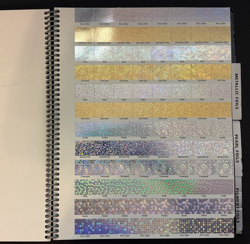 API Foil Selection Guide Trade Sample Book Printing