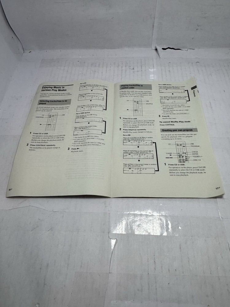 Sony CDP-CE500 CD Player Original Instruction Manual OEM