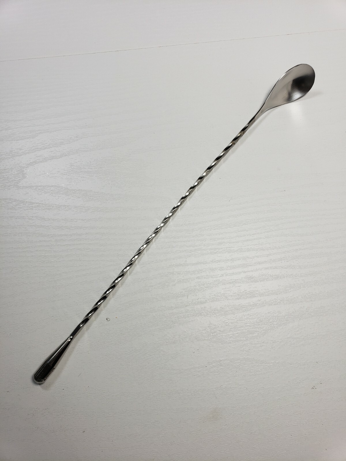 12 Inches Stainless Steel Mixing Spoon, Spiral Pattern Bar Cocktail Shaker Spoon