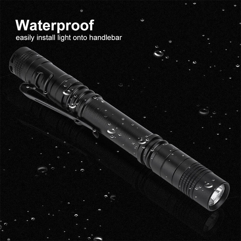 TACTICAL FLASHLIGHT SMALL LED Torch Light Mini Pen Super Bright TINY Penlight ✔